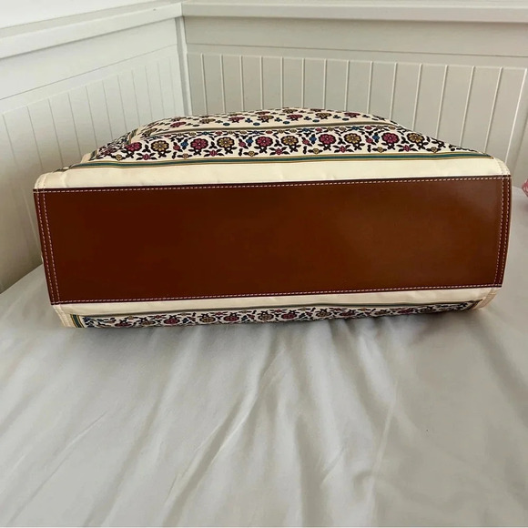 Tory Burch Ella Printed Tote Bag - Limited Edition Patchwork Floral - Picture 6 of 9